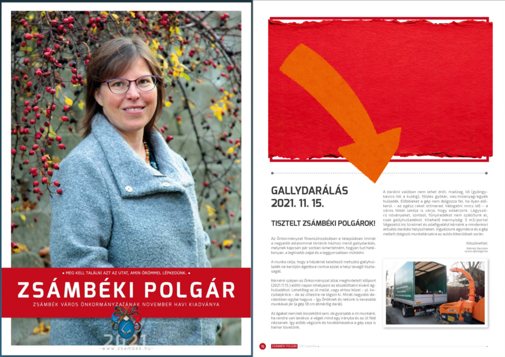 Zsámbéki városi ágdarálás – megjelenés a Zsámbéki Polgárokban
